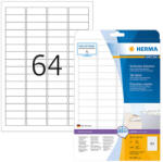 Herma 45, 7*16, 9 mm-es Herma A4 íves etikett címke, fehér színű (25 ív/doboz) (HERMA 4201) - dunasp