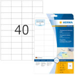 HERMA 52, 5*29, 7 mm-es Herma A4 íves etikett címke, átlátszó (víztiszta), (25 ív/doboz) (HERMA 4684)