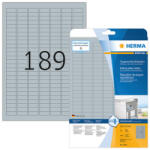 Herma 25, 4*10 mm-es Herma A4 íves etikett címke, ezüst színű (25 ív/doboz) (HERMA 4220) - cimke-nyomtato