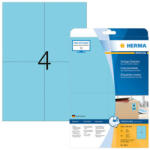 Herma 105*148 mm-es Herma A4 íves etikett címke, kék színű (20 ív/doboz) (HERMA 4563) - cimke-nyomtato