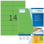 Herma 105*42, 3 mm-es Herma A4 íves etikett címke, zöld színű (100 ív/doboz) (HERMA 4559) - cimke-nyomtato