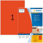 Herma 210*297 mm-es Herma A4 íves etikett címke, piros színű (100 ív/doboz) (HERMA 4402) - cimke-nyomtato
