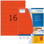 Herma 105*37 mm-es Herma A4 íves etikett címke, piros színű (100 ív/doboz) (HERMA 4257) - cimke-nyomtato