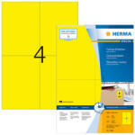 Herma 105*148 mm-es Herma A4 íves etikett címke, sárga színű (100 ív/doboz) (HERMA 4396) - cimke-nyomtato