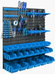  botle Fali panel szerszámokhoz 77 x 78 cm és 24 db Dobozok Kék Doboz szerszámtartó készlettel műanyag - mall - 9 700 Ft