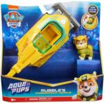 PAW Patrol Masinuta cu figurina, Paw Patrol, Aqua Pups, Rubble Hammerhead, 20139010