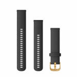 Garmin - curea silicon Quick Release 20 - negru cu elemente aurii pentru Vivoactive/ Vivomove/ Venu/ Forerunner - 2 lungimi (010-12932-13)