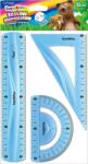 St. Majewski Bambino 3 db-os flexibilis vonalzó szett - 15 cm - kék (003134)