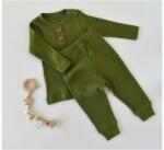 BabyCosy Set bluzita cu maneca lunga si pantaloni lungi din bumbac organic si modal - Verde BabyCosy (Marime: 6-9 luni) (BC-CSYM11512-6)