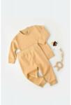 BabyCosy Set bluzita cu maneca lunga si pantaloni lungi - bumbac organic 100% - Mustar, BabyCosy (Marime: 12-18 Luni) (BC-CSY3030-12)