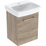 Geberit Selnova Square 1 ajtós mosdószekrény kézmosóval 50x64, 9 cm, hikoridió 502.752. 00.1 (502.752.00.1) - szaniteronline