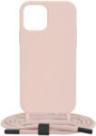 UIQ Husa de protectie din materiale premium cu interior soft compatibila cu iPhone 12 Pro, antiamprenta, design unic, decupaje camere, ultrasubtire, Roz