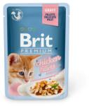 Brit 21x85g Brit Kitten Delicate Fileuri Pui in sos hrana umeda pisoi si pisici junior plic