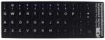  English Sticker tastatura fundal negru caractere albe (English Sticker) - habo