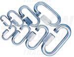 Tracon Karabiner, csavaros, acél d=4mm, 850N (CSKARA4)