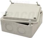 Tracon Elektronikai doboz, világos szürke, teli fedéllel 100×100×50mm, IP54 (MED10105) - kontaktor