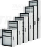 TRACON Ívelt biztonsági üvegajtós fémelosztószekrény 600×1800×250 / 264M (24×11 rows) (TGE6018025)