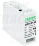 Tracon T2 DC típusú V túlfeszültség levezető, betét 1000V Ucpv: 1200V; In_20kA; Imax_40kA; Up_4kV; Var (ESPD2-DC40-1000V)