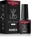 NOBEA UV & LED Nail Polish gél körömlakk UV / LED-es lámpákhoz fényes árnyalat Red carpet glitter #26 6 ml