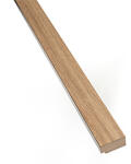 MDF Deco Fa hatású lamella, falburkolat - széles lamellával (275 cm x 3 cm x 1.5 cm) - Záró elem, Amerikai tölgy+matt fekete (NEW-133-030-0000-3101)