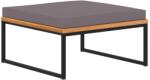 vidaXL Taburet cu pernă gri închis, 66x66x36 cm, lemn masiv acacia (46511) Canapea