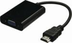 Nedis CCGB34900BK02 HDMI apa - VGA anya Kábel 0.2m Fekete (5412810264391)
