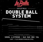 LaBella S500L Double Ball End Flat Wound Bass Strings Light 43-104