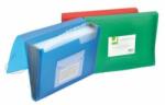Q-CONNECT Servietă din plastic cu 12 compartimente Q-CONNECT albastră transparentă