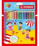STABILO Creioane colorate STABILO Trio cu ascuțitoare, 18 buc