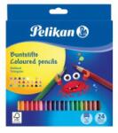Pelikan Creioane colorate triunghiulare subțiri Pelikan, 24 buc