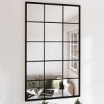 vidaXL Fekete fém fali tükör 100 x 60 cm (342209)