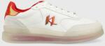 Karl Lagerfeld sneakers din piele BRINK culoarea alb KL53426 PPYX-OBM033_00X