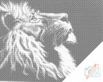  PontPöttyöző - Büszke oroszlán Méret: 30x40cm, Keretezés: Keret nélkül (csak a vászon), Szín: Zöld