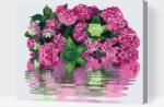  Festés számok szerint - Hortenzia vízben Méret: 30x40cm, Keretezés: Keret nélkül (csak a vászon)
