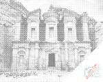  PontPöttyöző - Petra, Jordánia Méret: 30x40cm, Keretezés: Keret nélkül (csak a vászon), Szín: Zöld