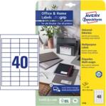 Avery Zweckform 48.5 mm x 25.4 mm Papír Íves etikett címke Avery Zweckform Fehér ( 10 ív/doboz ) (6126)