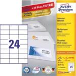 Avery Zweckform 70 mm x 36 mm Papír Íves etikett címke Avery Zweckform Fehér ( 100 ív/doboz ) (3475)