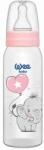 Wee Baby Бебешко шише Wee Baby Classic - 250 ml, розово със слонче (852) - ozone