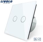 LIVOLO Intrerupator dublu cap scara/ cruce, wireless RF Alb (VL-C702SR-11)