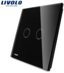 LIVOLO Panou Intrerupator dublu Negru (VL-P702-2B)