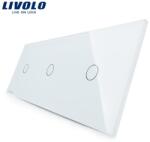 LIVOLO Panou Intrerupator simplu + simplu + simplu Alb (VL-P701/01/01-6W)