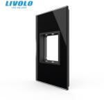 LIVOLO Rama de sticla, standard italian, 2M Negru (VL-P9E-2B)