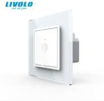 LIVOLO Intrerupator tactil simplu, wireless RF, rama sticla Alb (722100111SR)