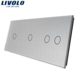 LIVOLO Panou Intrerupator simplu + simplu + dublu Gri (VL-P701/01/02-6I)