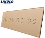 LIVOLO Panou Intrerupator 4 x dublu Auriu (VL-P702/02/02/02- 8A)