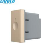 LIVOLO Modul intrerupator simplu tactil, 1M, cap scara / cap cruce Auriu (VL-FC1S-1AP)