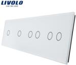 LIVOLO Panou Intrerupator simplu + simplu + dublu + dublu Alb (VL-P701/01/02/02- 8W)