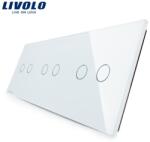 LIVOLO Panou Intrerupator dublu + dublu + dublu Alb (VL-P702/02/02-6W)
