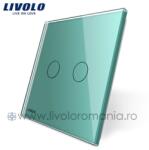 LIVOLO Panou Intrerupator dublu Verde (BB-C7-C2-18)