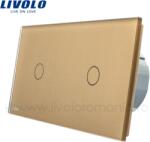 LIVOLO Intrerupator simplu+simplu, generatia noua Auriu (VL-C701/VL-C701-13)